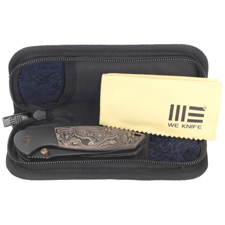 Nóż składany WE Knife Nitro Mini Black Titanium / Copper Foil Carbon Fiber, Black Stonewashed CPM 20CV by Peter Carey (WE22015-2)