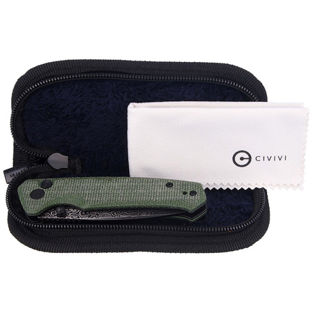 Nóż składany CIVIVI Altus Green G10, Black Damascus (C20076-DS1)