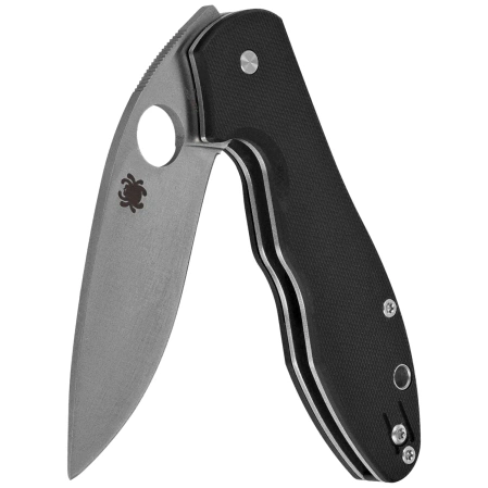 Spyderco Retract Knife Black G10, Satin 9Cr18MoV by Ed Schempp (C276GP)