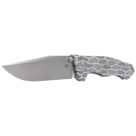 Nóż składany Bestech Keen II Black White G10/Titanium, Stonewashed/Satin CPM S35VN by Koens Craft (BT2301C)