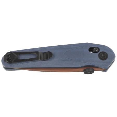 Bestech Mothus Knife Dark Blue G10, Gold PVD 14C28N by Kombou (BG67F)
