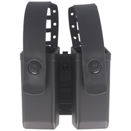 ESP Double Magazine Pouch for Double-Stack 9 mm Luger / .40 Magazines with UBC-01 Mount and Safety Strap, Black (MH-MH-04-S)