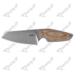 MKM Makro 2 Natural Canvas Micarta Knife, Stonewashed by Jesper Voxnæs (MKMA02-NC)