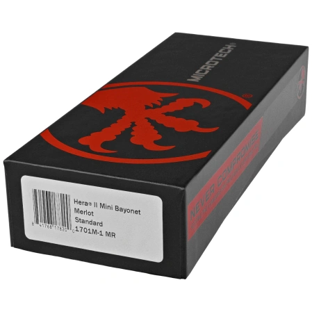 Nóż automatyczny OTF Microtech Hera II Mini Bayonet Merlot Aluminium, Black M390MK by Tony Marfione (1701M-1MR)