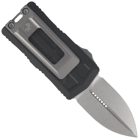 Nóż automatyczny OTF Microtech Exocet II D/E Black Aluminium, Stonewashed M390MK by Tony Marfione (1157-10)