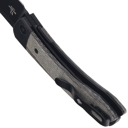 Kizer Mini MoMo Knife Black Aluminum / Black Micarta, Black PVD 154CM by Vladimir Legachev (V3663C2)