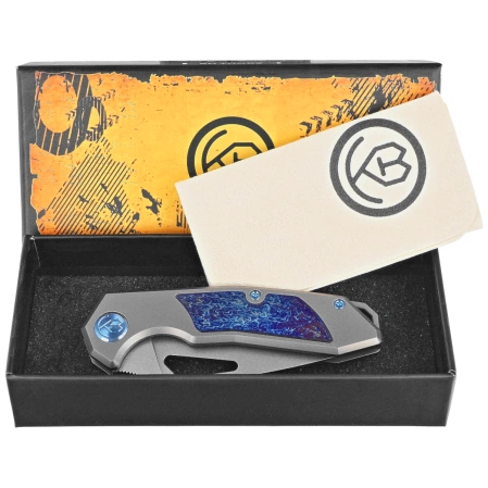 Nóż składany Kubey KB Coeus Gray Titanium / Timascus, Beadblasted CPM S35VN (KB286A)