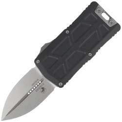 Nóż automatyczny OTF Microtech Exocet II D/E Black Aluminium, Stonewashed M390MK by Tony Marfione (1157-10)