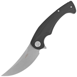 Kubey Scimitar KU173K Knife Black G10, Bead Blasted 14C28N