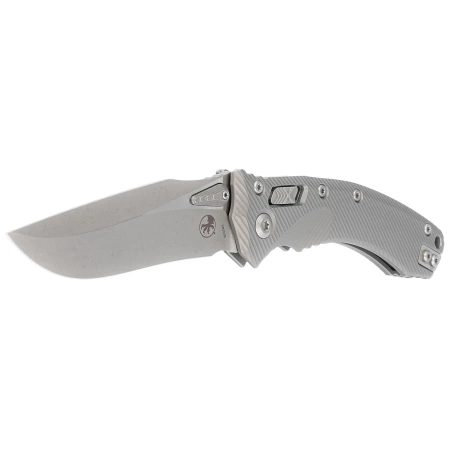 Microtech Amphibian Ram-Lok S/E Fluted Natural Clear Aluminium, Apocalyptic M390MK by Tony Marfione (137RL-10APFLNC)