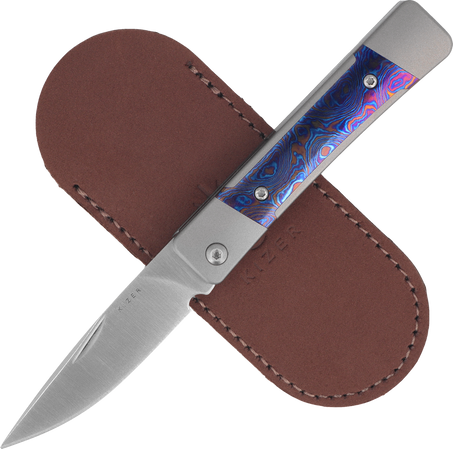 Kizer Little Grand LE Knife Titanium / Timascus, Satin M390 by Jonathan Styles (Ki2670A3)