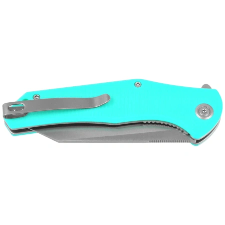 Kubey Flash KU158M Knife , Light Blue G10, Satin San Mai M2