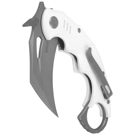Kubey Mini Wrath Knife White G10, Beadblasted 14C28N (KU262K)