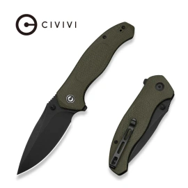 Nóż składany Civivi Vyrent Olive Canvas Micarta, Black Stonewashed Nitro-X7 (C25037-2)