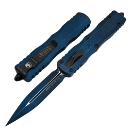 Nóż automatyczny OTF Microtech Dirac Delta D/E Weathered Blue Aluminium, Weathered Blue M390 by Tony Marfione (227-1WBL)