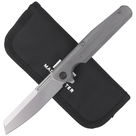 WE Knife Reiver LE No 154/260 Gray Titanium, Silver Bead Blasted CPM S35VN (WE16020-1)