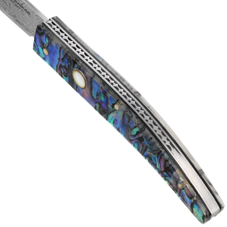 Nóż składany Third Decor Habitat N92DV Abalone/Acrylic, Damascus (TK-N92DV)