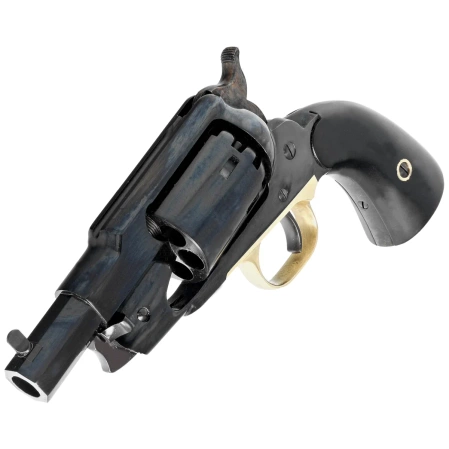 Pietta 1858 Remington New Model Army Snubnose Steel Black Grip .44 Revolver (RGA44/BD/3''/VB)