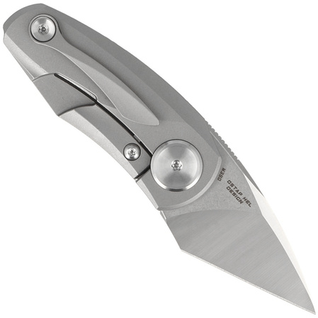 Bestech Tulip Frame Lock Knife Grey Titanium, Stonewashed / Satin M390 by Ostap Hel (BT1913A)