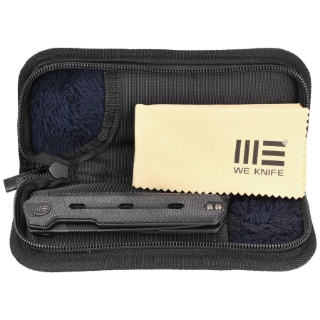 WE Knife Navo Black Canvas Micarta, Black Stonewashed CPM 20CV by Ostap Hel (WE22026-1)