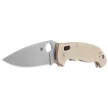 Spyderco Manix 2 XL Knife Brown Canvas Micarta, Satin CPM Cru-Wear by Eric Glesser (C95MPCW2)