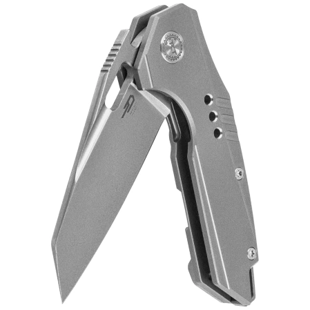 Bestech Nyxie 3 Knife Grey Titanium, Bead Blasted / Stonewashed CPM S35VN by Todd Knife and Tool (BT2308A)