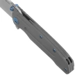 Reate District 9 V2 Knife Dark Bead Blast Titanium, Blue HD, Satin 154CM (9D-V2 TDBB SAT)