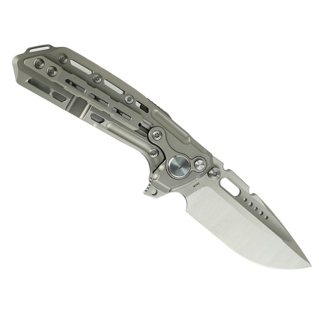 Reate TX228 LE No 055/200 Knife Bead Blasted Titanium, Bead Blasted Titanium Clip, Satin M390 (TX228 TBB.TBB.SAT)