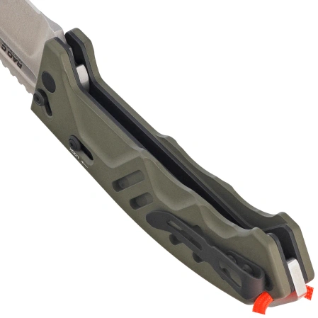 Extrema Ratio RAO C Outdoor Knife Ceracote Green Aluminum, Satin N690 (04.1000.0176/SAT)