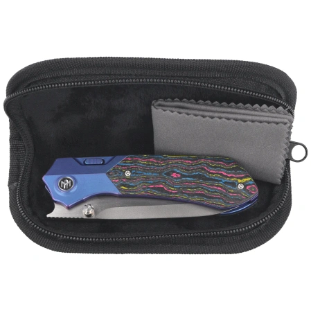 Nóż składany Remette Meteor Titanium/Ultimate Warrior Camo Carbon Fiber, Anodizing Pearlescent M390 (RTPT-UC)