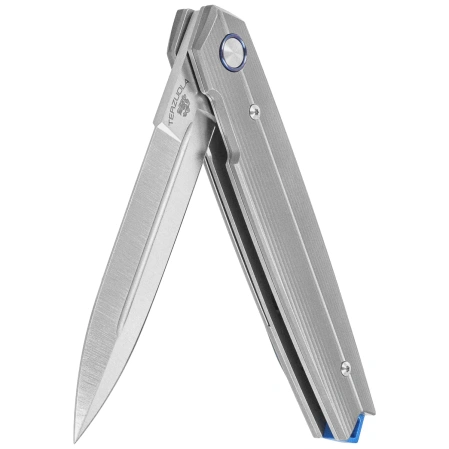 Fox Pacifico Knife Gray Titanium, Satin MagnaCut by Bob Terzuola (FX-ATC-OG02 TI)