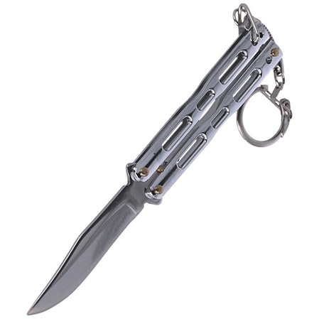 Martinez Albainox Balisong Chrome, Mirror Finish butterfly keychain knife (02179-C)