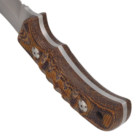 Muela Sioux-10J Knife Brown-Mustard Jute Micarta, Satin 14C28N
