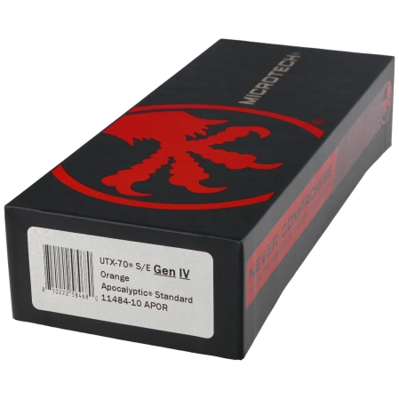 Microtech UTX-70 Gen IV S/E OTF Knife Orange Aluminum, Apocalyptic M390MK by Tony Marfione (11484-10APOR)