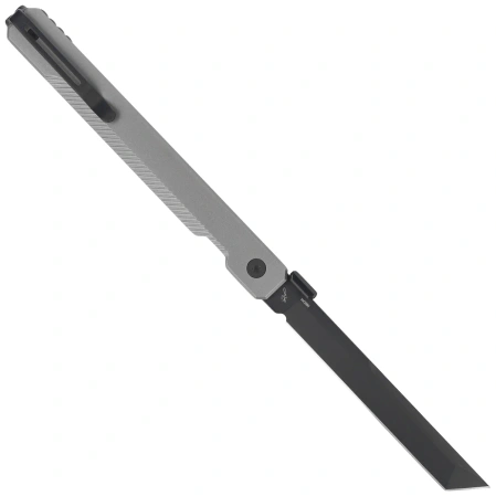 KB Kubey Prism T/E Knife Gray Titanium, Black PVD 14C28N by Yuze Zhong (KB243B)
