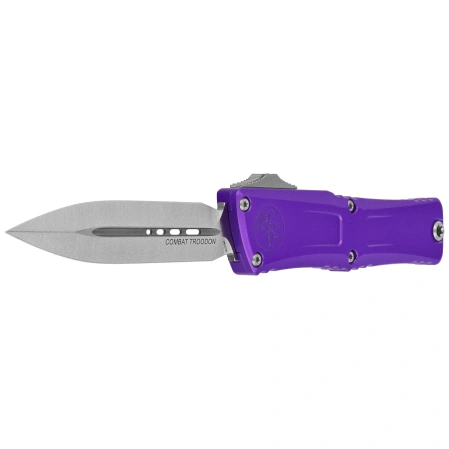 Nóż automatyczny OTF Microtech Combat Troodon Gen III D/E Purple Aluminium, Stonewashed M390MK by Tony Marfione (1142-10PU)