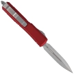Microtech Ultratech D/E Merlot Red Aluminum OTF Knife, Stonewashed M390 by Tony Marfione (122-10MR)