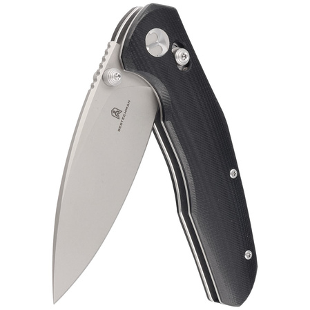 Nóż składany Bestechman Ronan Black G10, Stonewash 14C28N (BMK02D)