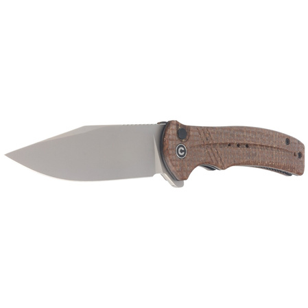 CIVIVI Knife Cogent Brown Micarta, Silver Bead Blasted 14C28N (C20038D-6)