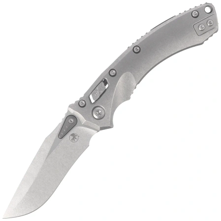 Nóż składany Microtech Amphibian Mini Ram-Lok S/E Gray Slab Side Titanium, Bronze Bksp, Stonewashed M390MK by Tony Marfione (137MRL-10MS1)
