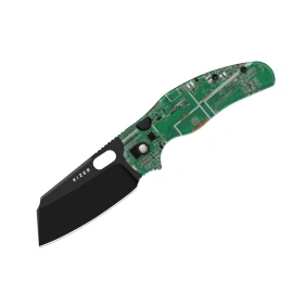 Nóż składany Kizer C01C 2.9 BS PCB Green Resin, Black PVD S35VN by Sheepdog Knives (K3488.29BSA1)