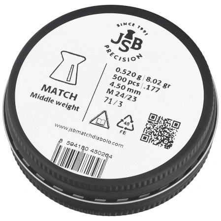 JSB Match Middle Weight Pellets 4.50 mm, 500 pcs (000015-500)