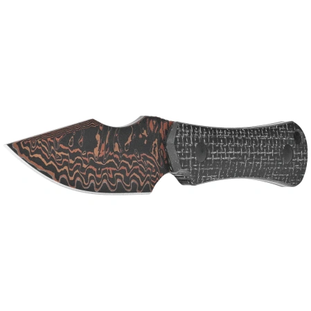 Kizer Bone Knife Black Micarta, Copper Damascus by Maverick Customs (1122A2)