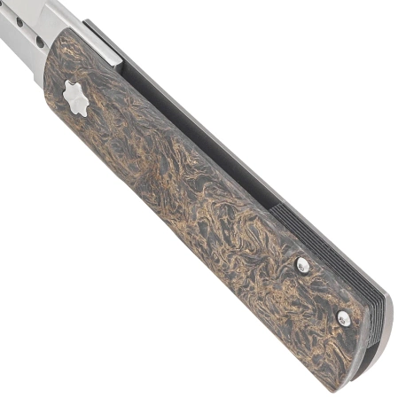 Nóż składany Maserin Daga 372/G Black-Gold Fat Carbon, Satin Elmax by Attilio Morotti