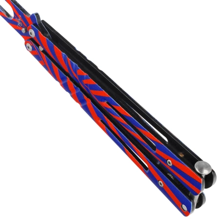 Nóż treningowy motylek Third Decor Habitat Balisong Blue-Red Steel, Blue-Red 420 (TH-K3103)