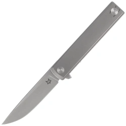 Fox Chnops Heritage Knife Gray Titanium, Stonewashed Hybrid Cryo by Raven Knives Design (FX-544 TI)
