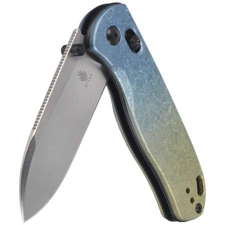 Kizer Drop Bear Knife Snowflake Crystallized Titanium, Satin LC200N by Azo (Ki3619A3)