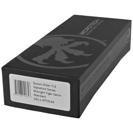 Microtech Socom Elite T/E-M Signature Knife Midnight Tiger Camo Aluminum, Midnight Tiger Camo M390MK by Tony Marfione (161-1MTCS-Z4)