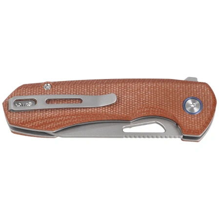 Nóż składany Remette Camel Micarta CNC, Sandblasting 14C28N (RTCMLF)
