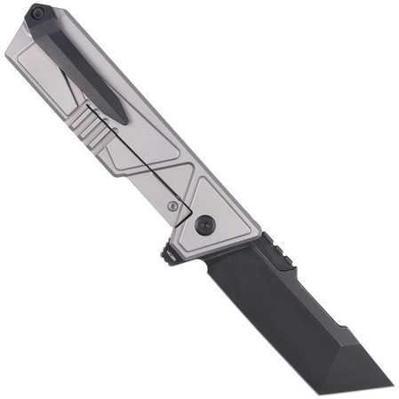 Kubey Avenger Frame Lock Knife Gray Titanium, Dark Stonewashed 14C28N (KB209B)